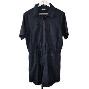 Columbia Womens Silver Ridge Utility Romper Black Size Large UPF 50 Outdoors